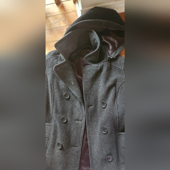 Grey cloth pea coat - Picture 1 of 3